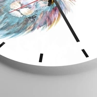 Clock face with lines