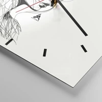 Clock face with lines