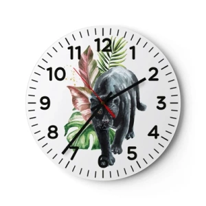 Wall clock - Clock on glass - Wilderness of the Heart - 30x30 cm