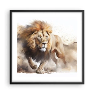 Poster in black frame - King is on the Move - 50x50 cm