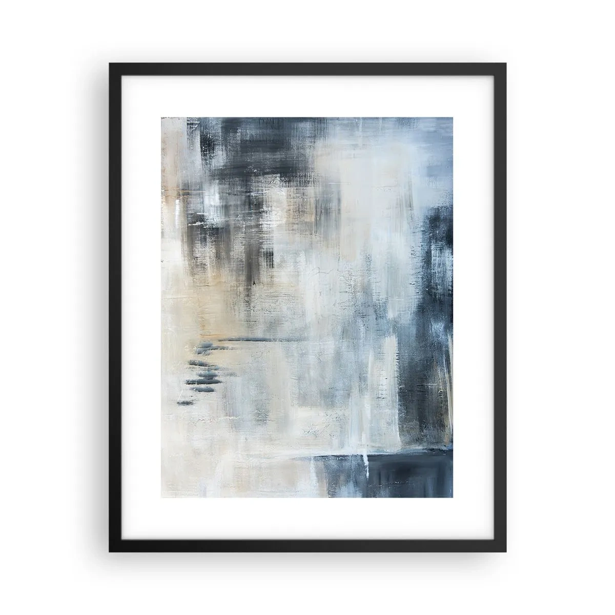 Poster in black frame - Behind the Curtain of Blue - 40x50 cm