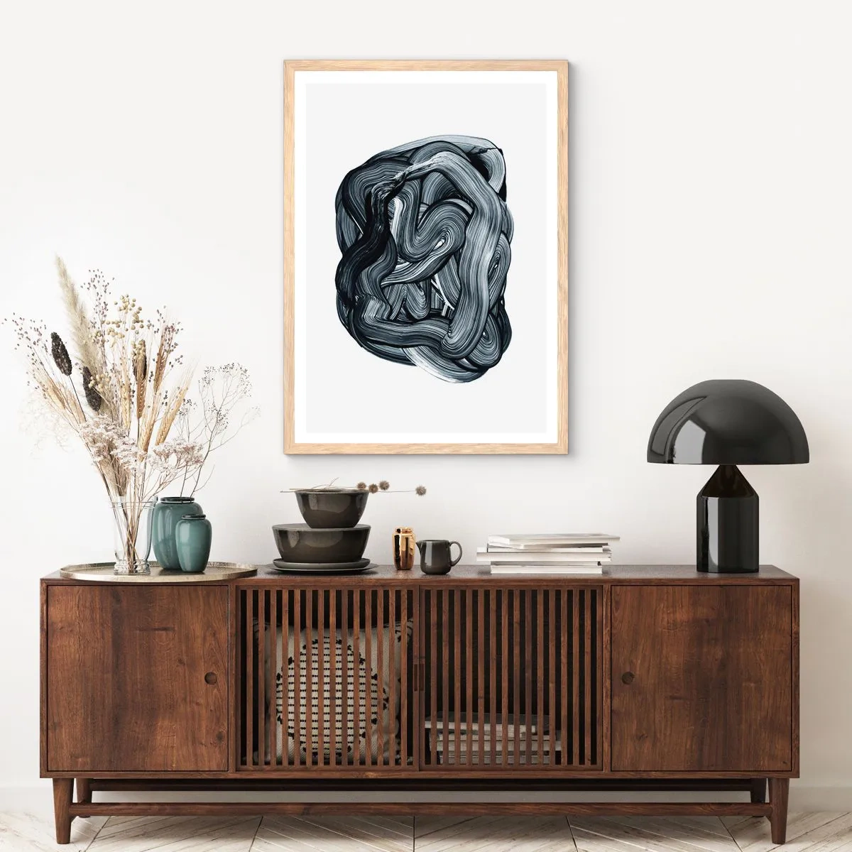 Poster in light oak frame - It's Not So simple - 50x70 cm