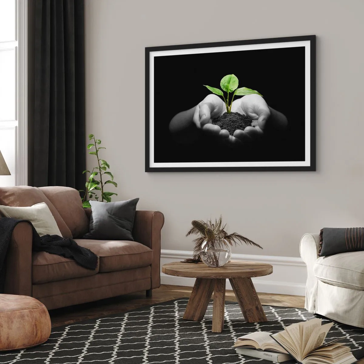 Poster in black frame - I Love Nature, I Protect It - 91x61 cm