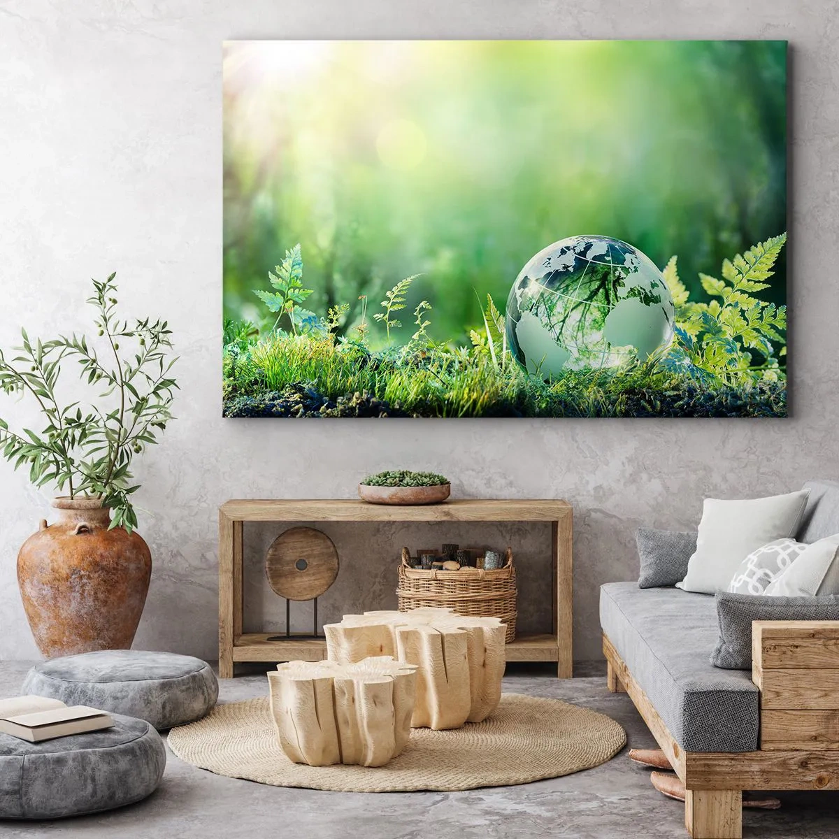 Canvas picture - Green Planet - 120x80 cm