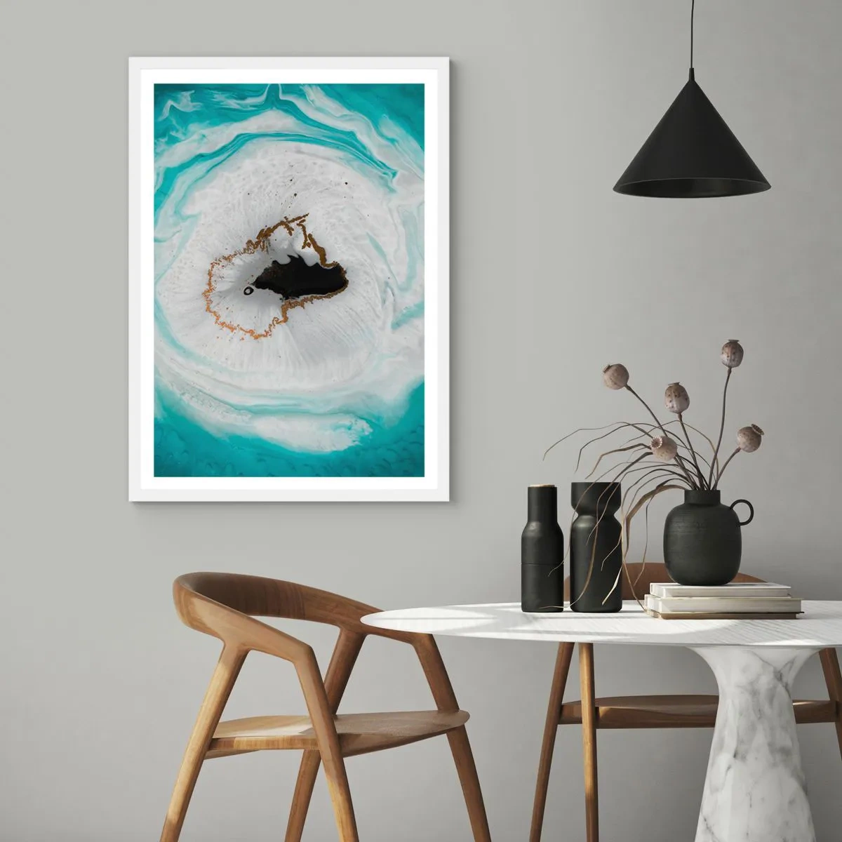 Poster in white frmae - Into de Deep - 40x50 cm
