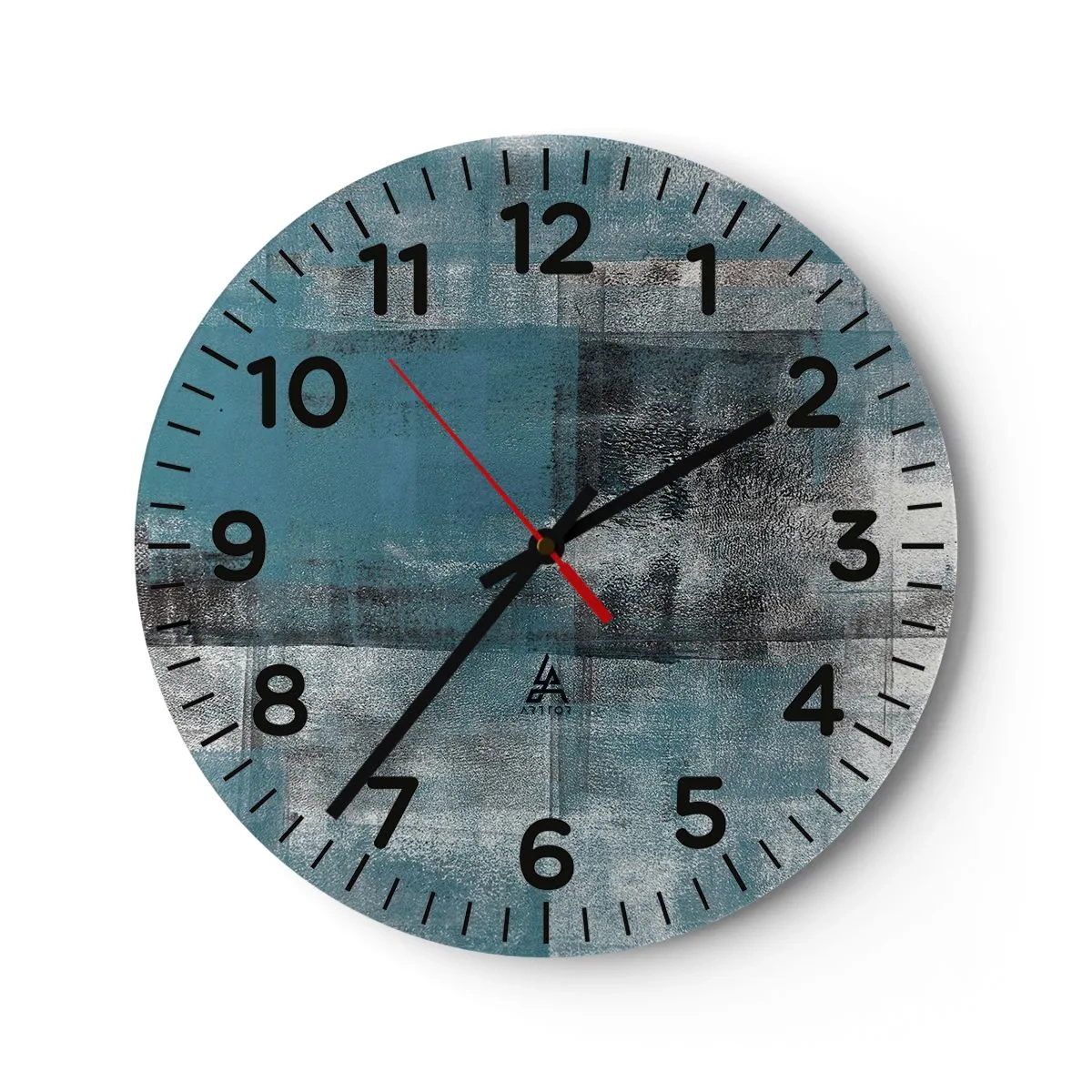 Wall clock - Clock on glass - Water and Air - 30x30 cm