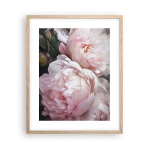 Poster in light oak frame - Captured in Full Bloom - 40x50 cm