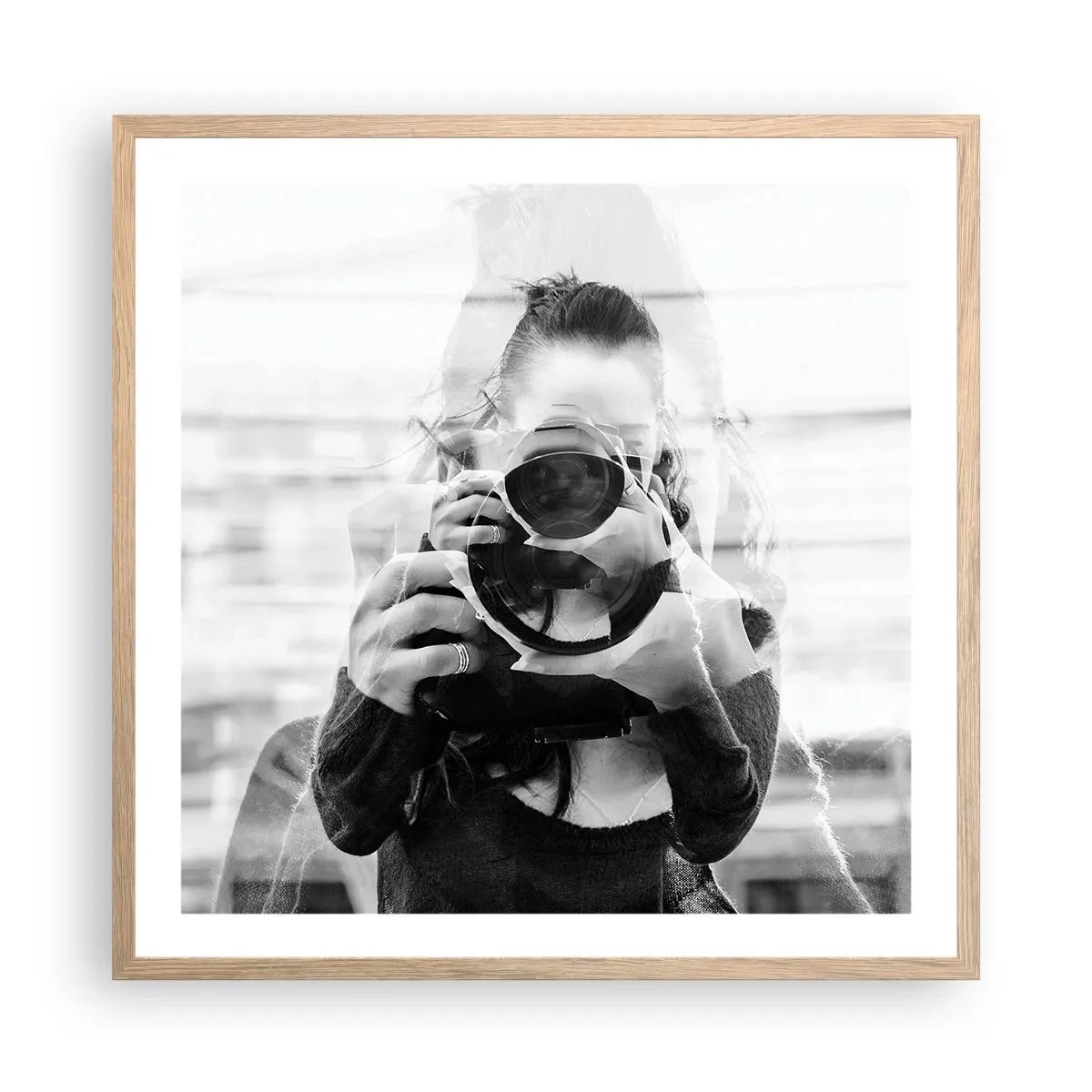 Poster in light oak frame - Creator and the Creation - 60x60 cm