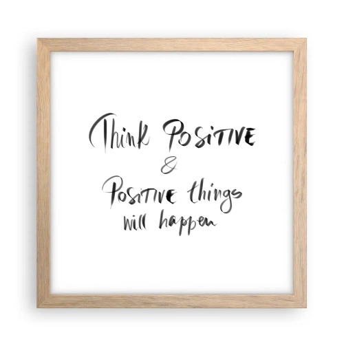 Poster in light oak frame - How to Live? - 30x30 cm