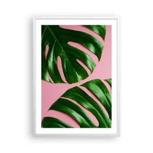 Poster in white frmae - Green Rendezvous - 50x70 cm