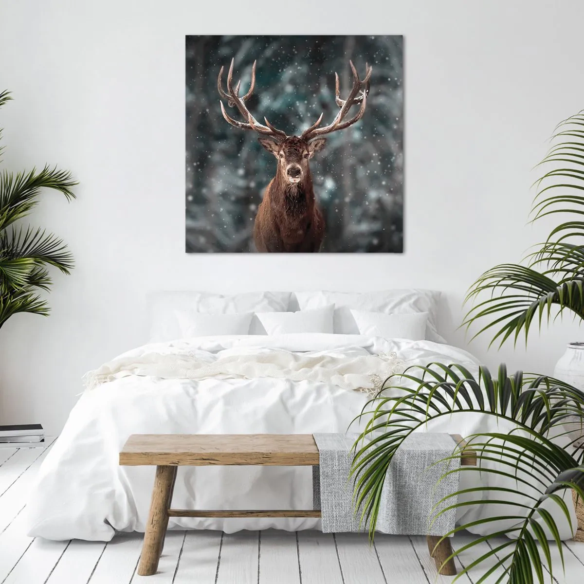 Canvas picture - King of Forest Crowned - 70x70 cm