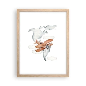 Poster in light oak frame - In a Pioneering Spirit - 30x40 cm