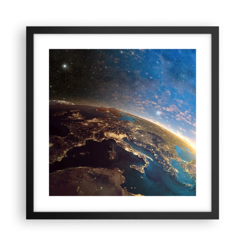 Poster in black frame - Let's Look at Each Other from a Distance - 40x40 cm