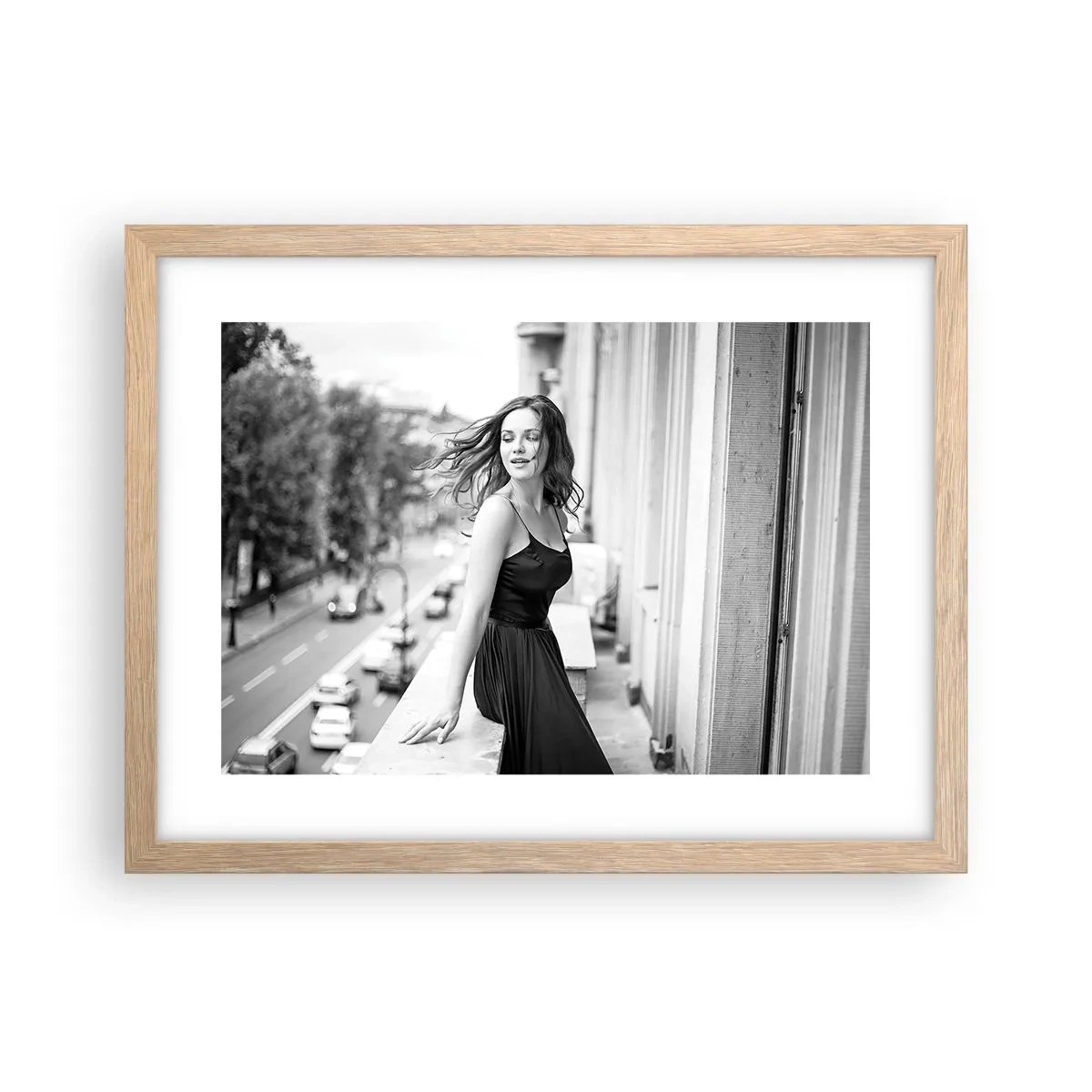 Poster in light oak frame - Certainly a Parisian - 40x30 cm
