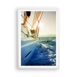 Poster in white frmae - In Search of Adventure - 61x91 cm