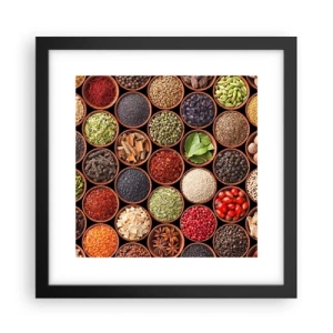 Poster in black frame - All Flavours of the World - 30x30 cm