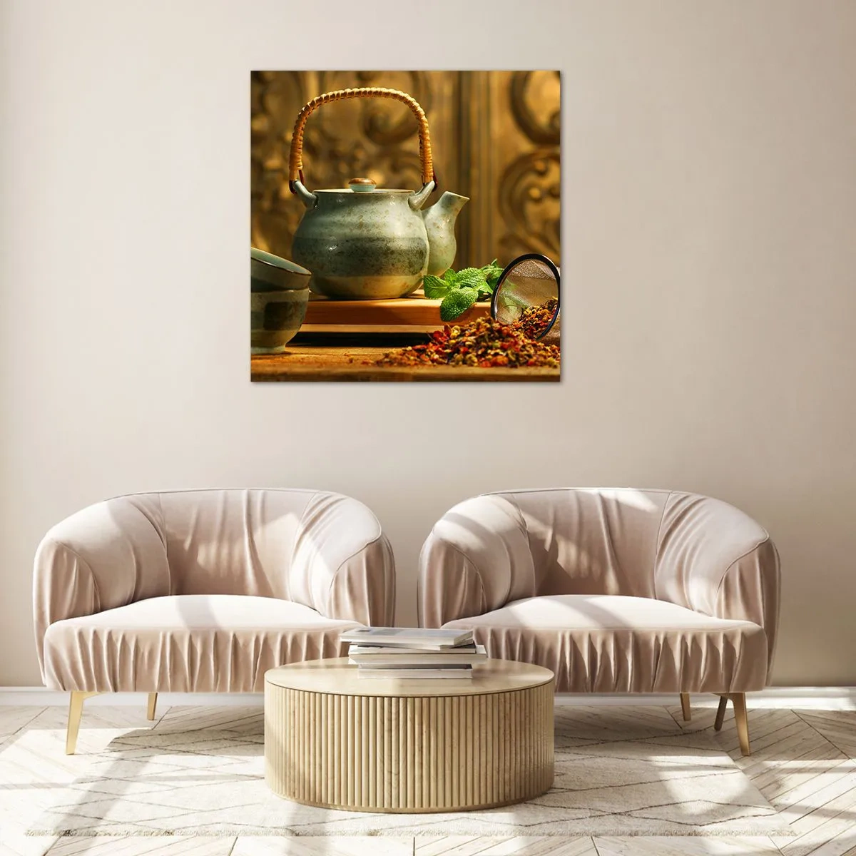 Glass picture - Treaty about Drinking Tea - 50x50 cm