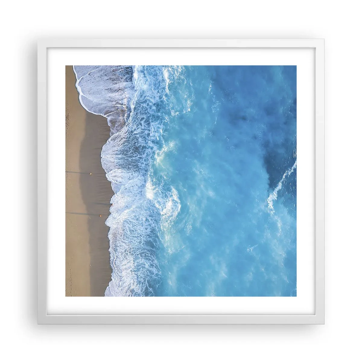 Poster in white frmae - Power of the Blue - 50x50 cm