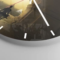 Clock face with lines