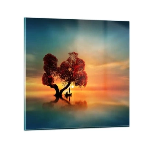 Glass picture - Far Away and Lost to the World - 50x50 cm