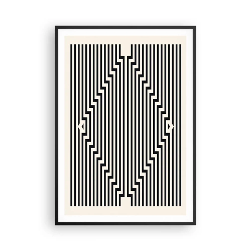 Poster in black frame - Geometrical Illusion - 70x100 cm