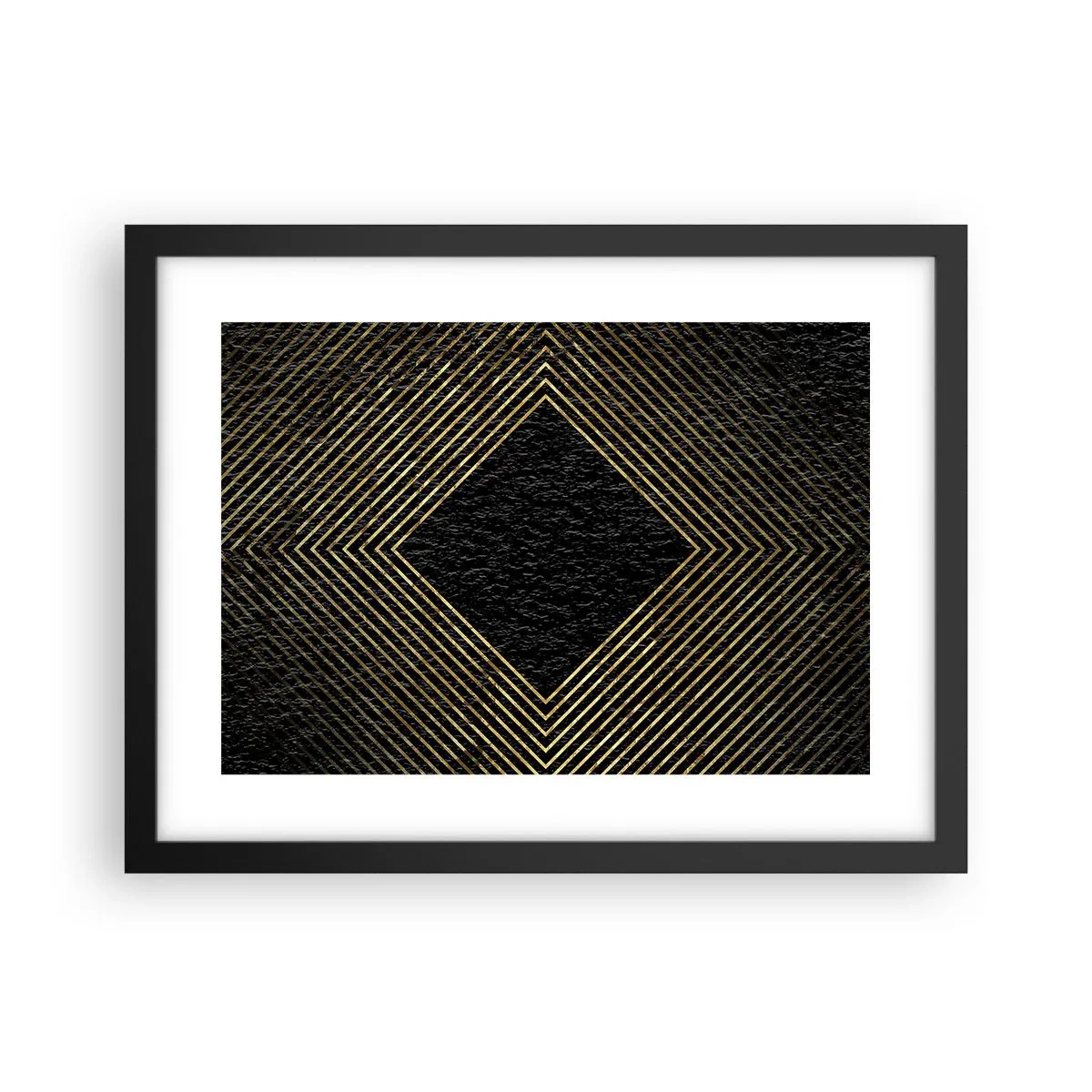 Poster in black frame - Geometry Glamour Style - 40x30 cm