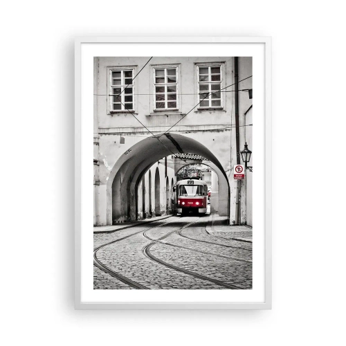 Poster in white frmae - Through City Labirynth - 50x70 cm