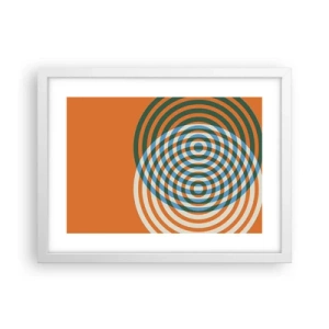 Poster in white frmae - Abstract Variation on a Circle - 40x30 cm
