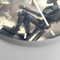 Clock face with lines