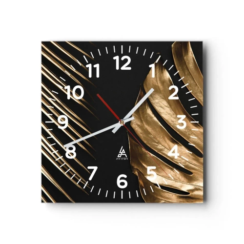 Wall clock - Clock on glass - Different but Equally Exepnsive - 40x40 cm