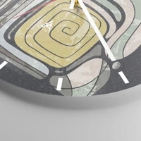 Clock face with lines