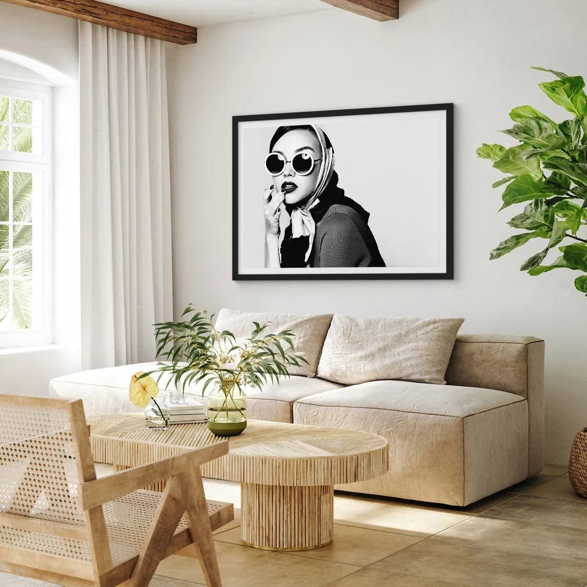 Poster in black frame - Greetings from the 60-ies - 40x30 cm