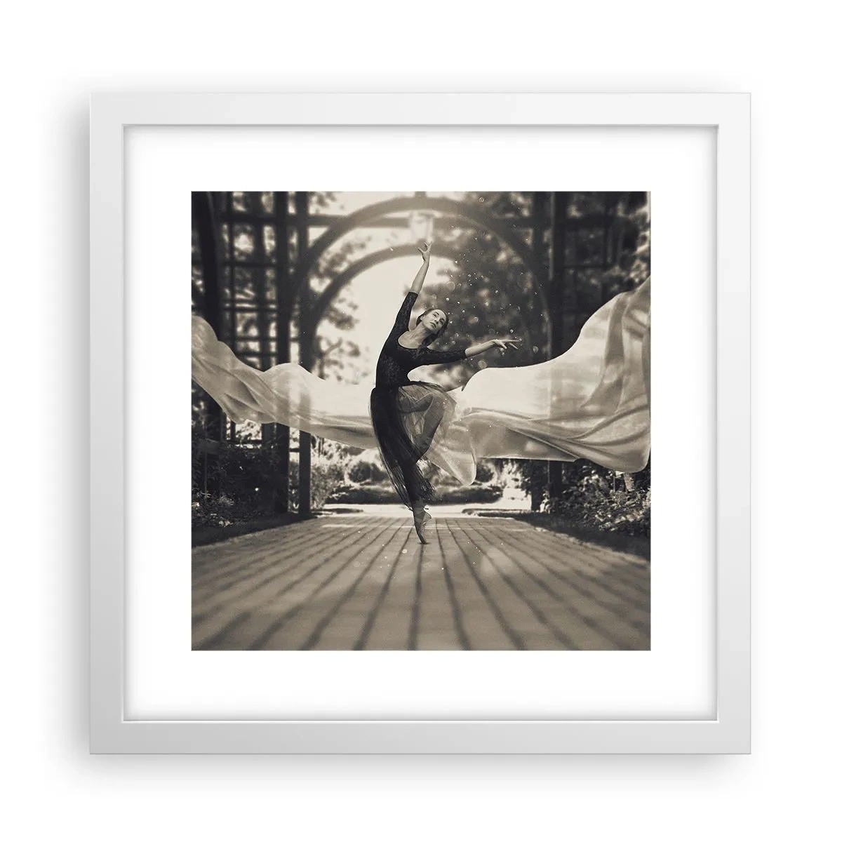 Poster in white frmae - Dance of the Garden Spirit - 30x30 cm