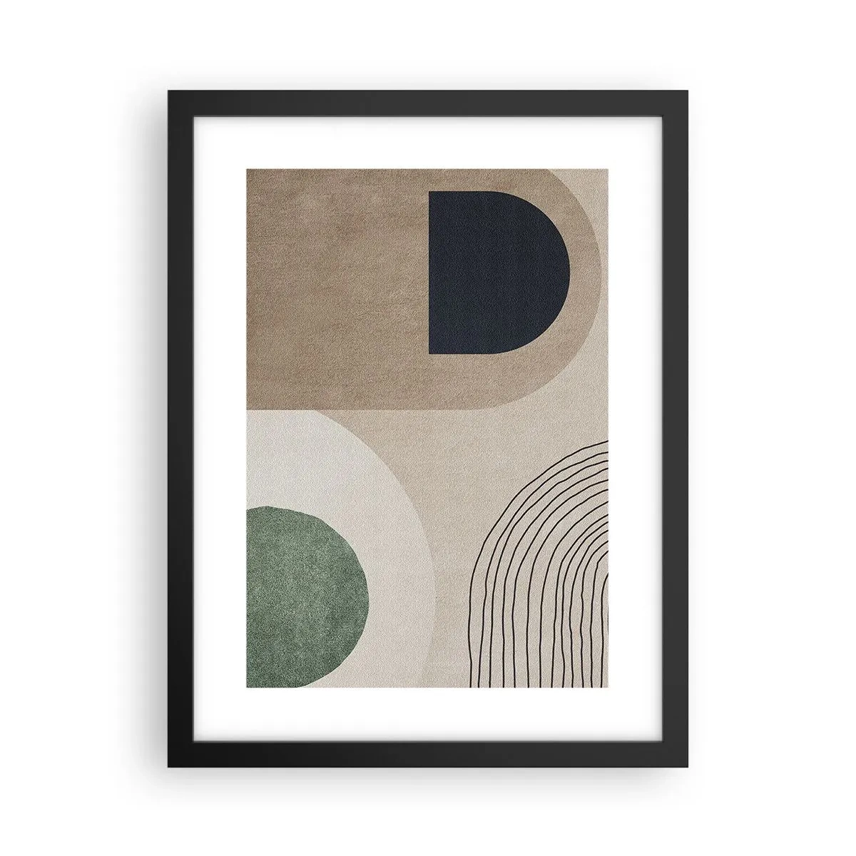 Poster in black frame - Gentleness of an Oval - 30x40 cm