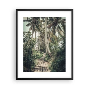 Poster in black frame - Palmtree Alley - 40x50 cm