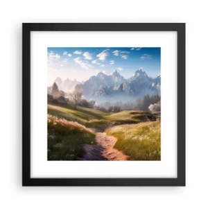Poster in black frame - Quiet Valley - 30x30 cm
