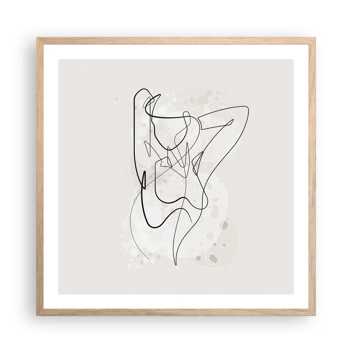 Poster in light oak frame - Art of Seduction - 60x60 cm