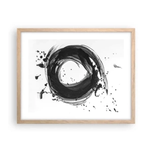 Poster in light oak frame - Whirl of Creation - 50x40 cm