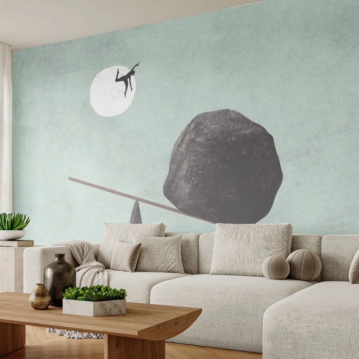 Photo Wallpaper Premium Sand - Dream Come True - Abstraction, Piece, Man - 100x70 cm