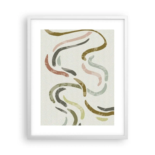 Poster in white frmae - Cheerful Dance of Abstraction - 40x50 cm
