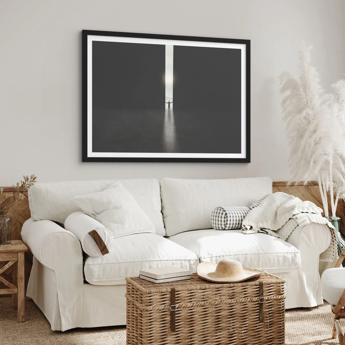 Poster in black frame - Step to Bright Future - 40x30 cm