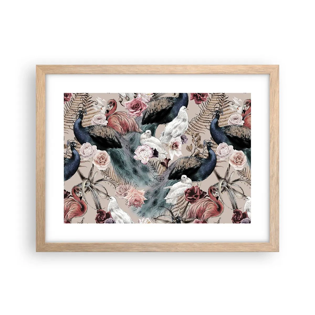 Poster in light oak frame - In Palace Garden - 40x30 cm