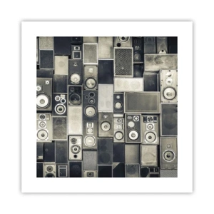 Poster - And Music Is Playing - 40x40 cm
