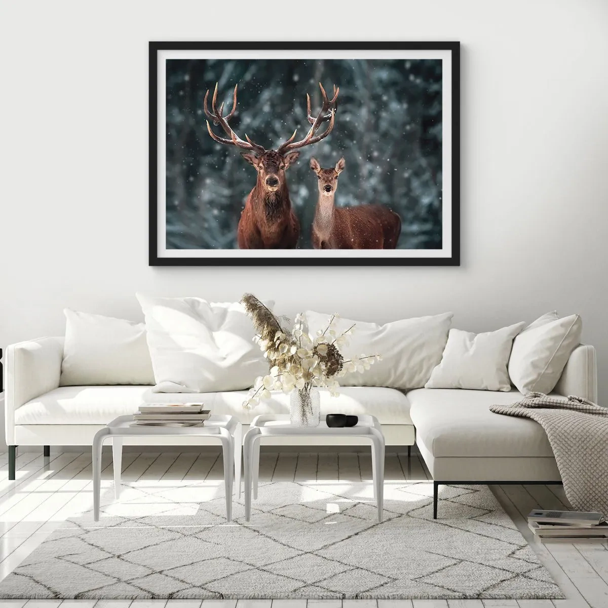 Poster in black frame - Master of the Forest with His Wife - 91x61 cm