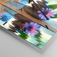 Clock face with lines