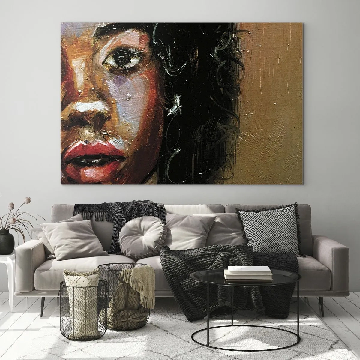 Glass picture - Black and Shine - 120x80 cm