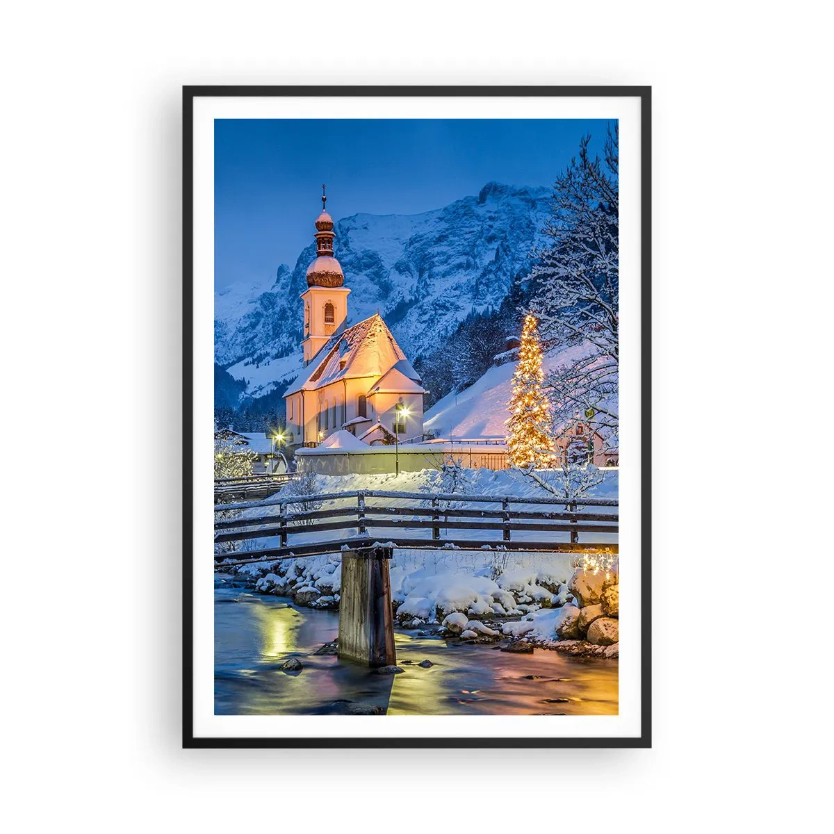 Poster in black frame - Spirit of Christmas - 70x100 cm