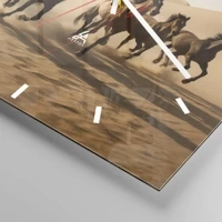 Clock face with lines