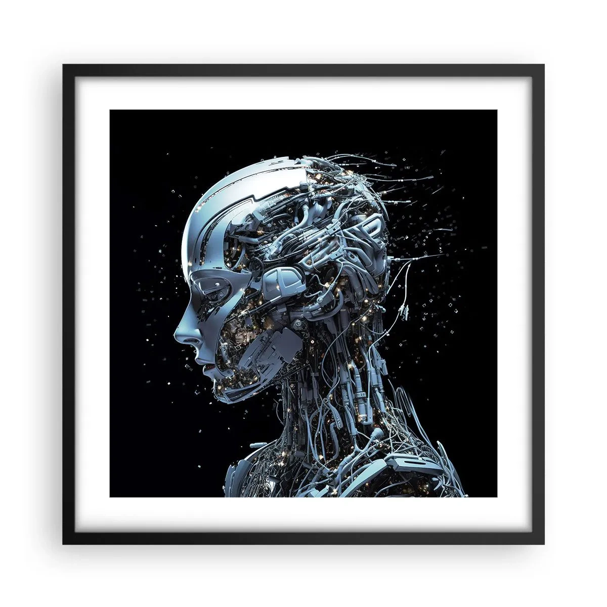 Poster in black frame - Technology Is a Woman - 50x50 cm