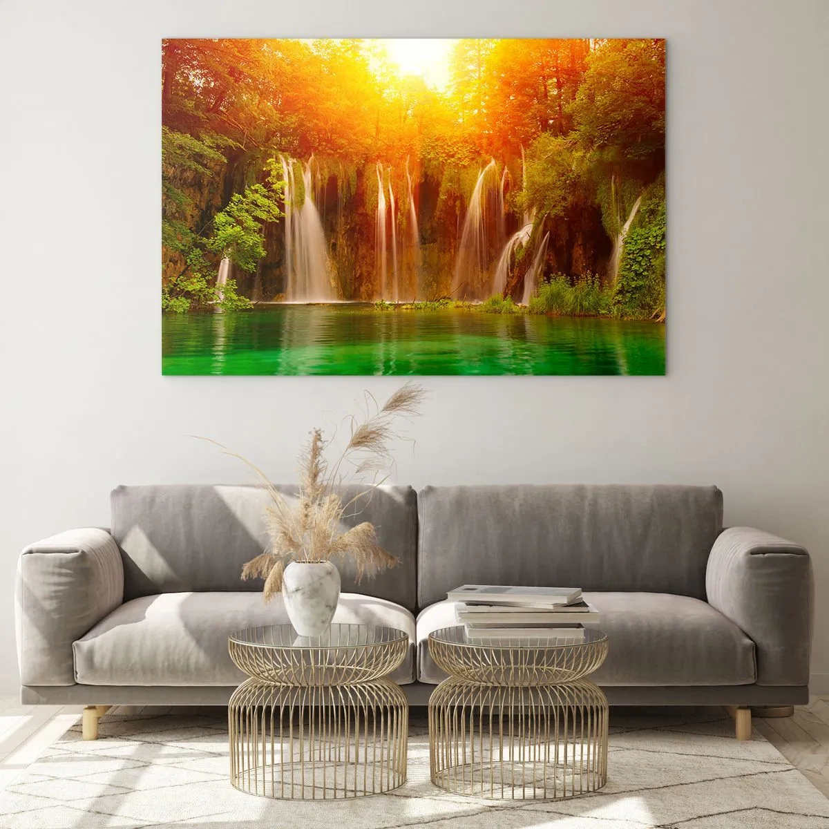 Glass picture - In the Sun and in the Shade - 120x80 cm